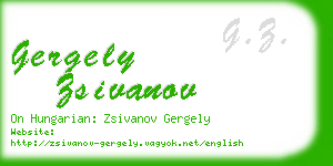 gergely zsivanov business card